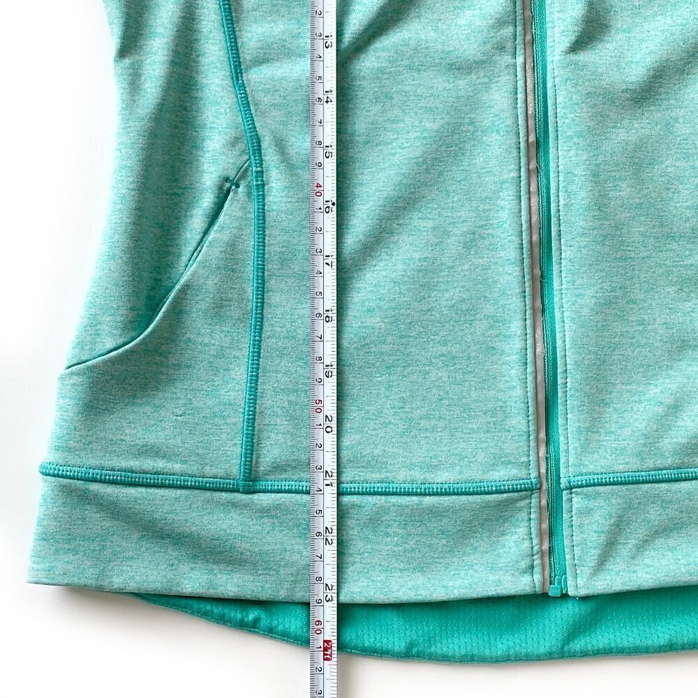 Lucy Aqua Green Heathered Full Zip Training Jacket M - Picture 11 of 11
